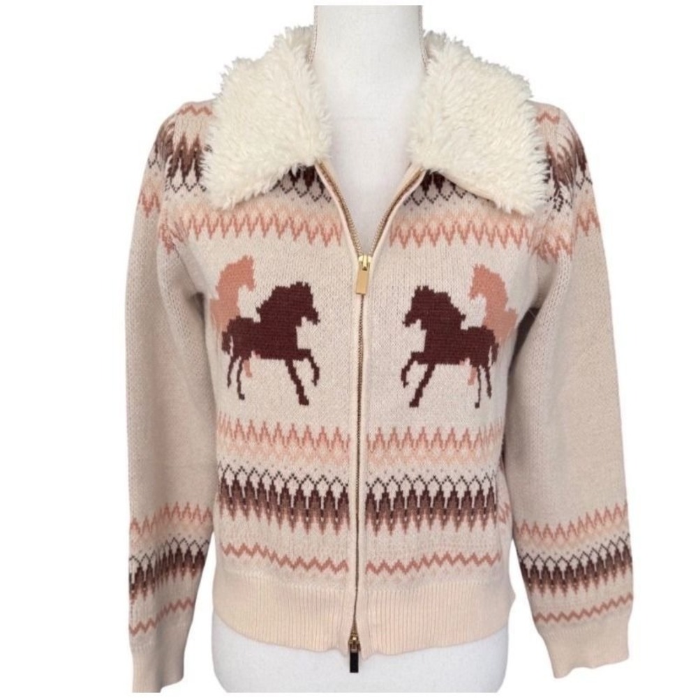 Altr'd State Western Horse Theme Cardigan Sweater Women Small NWOT - Picture 2 of 10